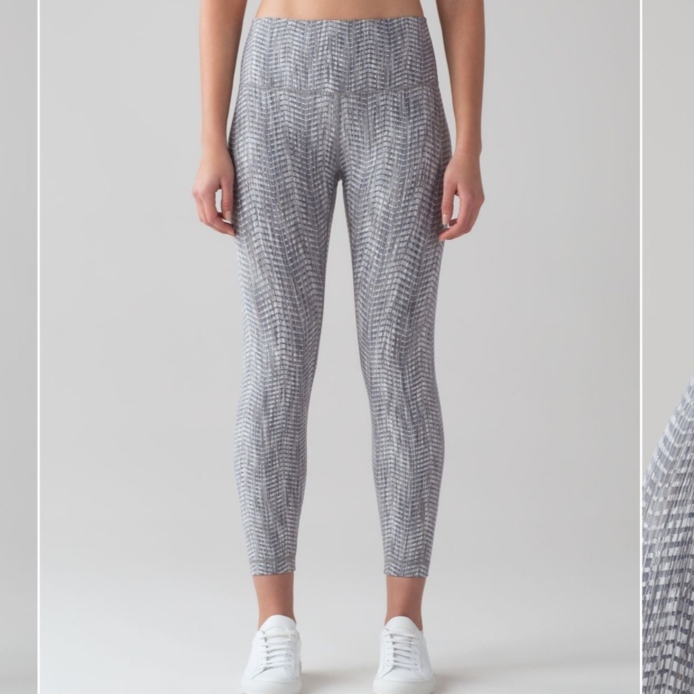 Lululemon Wunder Under High Rise Leggings in Gray EUC 6